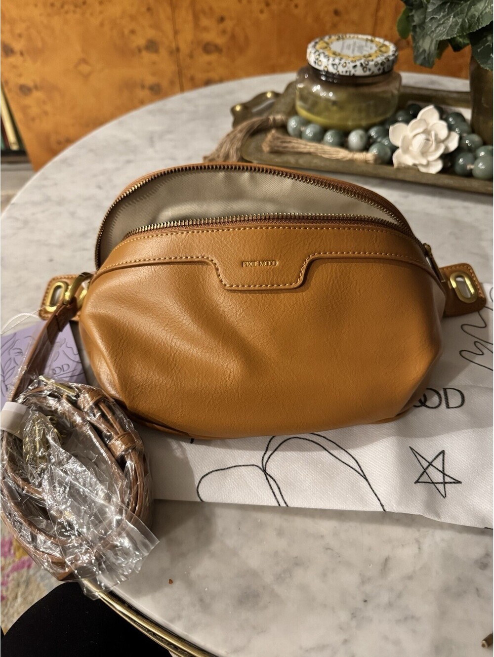 PIXIE MOOD Zoe Crossbody Bag Purse - Cognac Vegan Leather- $75 MSRP [COPY]